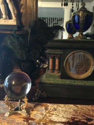 Calling all witches & wizards Magical Vintage Crystal Ball w Godinger Stand 4 U 7