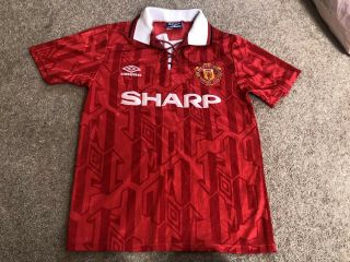 Manchester United Man Utd Retro Vintage Shirt - Size Small