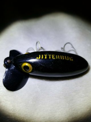 VINTAGE FISHING LURE FRED ARBOGAST JITTERBUG WW2 WAR BAIT PLUG plastic LIP NR 7