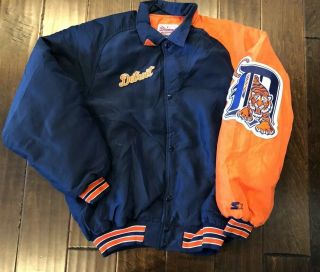 Vintage Starter Detroit Tigers Mlb Baseball Jacket Mens Medium