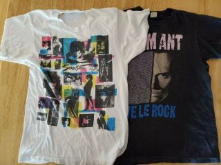 Adam Ant & Siouxsie And The Banshees Vintage Concert T Shirts