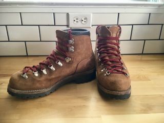Vintage Dexter Men’s 10.  5 Brown Leather Suede Vibram Hiking Mountaineering Boots