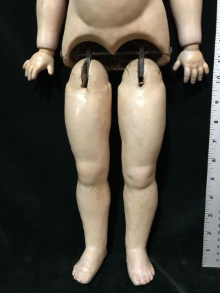 Antique French 19” SFBJ Walking Head Turning Doll Body For 24” Jumeau Or Other 5