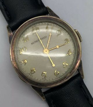 Vintage Mathey Tissot Mechanical 17 Jewel,  10K GF Case Wrist Watch Sharp 5