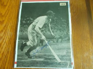 Joe Dimaggio=signed Vintage 8x11 Photo Hof Yankees