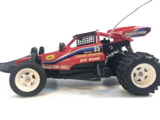 Vtg 1980 ' s Nikko Turbo Panther RC Car Remote Control Dune Buggy 35 Red Frame Toy 8