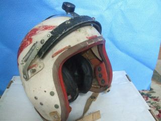 Vintage U.  S.  A.  U.  S.  Air Force Flight Helmet P - 4A Red Lightening Bolt Insignia 3
