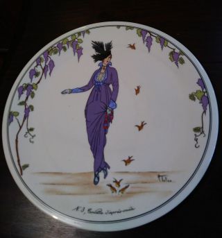 Vintage Villeroy & Boch Luxenbourg Design 1900 Art Deco Porcelain Dessert Plates 3