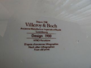 Vintage Villeroy & Boch Luxenbourg Design 1900 Art Deco Porcelain Dessert Plates 6