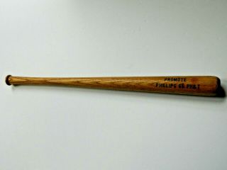 Vintage Mini Bat Louisville Slugger 125 Astros Joe Pepitone Promote Phillips 66 6