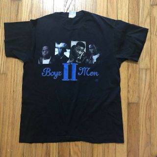 Vtg Boyz Ii Men T Shirt Concert Tour Rap Tee 90s Single Stitch Promo 2 Band Larg