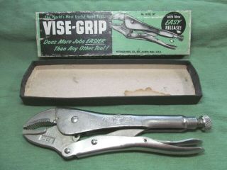 Vintage Vise Grip 10cr Pliers - Made Usa - W/  Easy Release