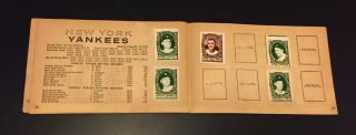 Vintage 1961 Topps Baseball Stamp Album With Mickey Mantle York Yankees