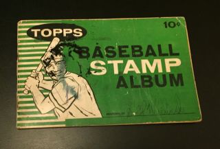 Vintage 1961 Topps Baseball Stamp Album with Mickey Mantle York Yankees 2