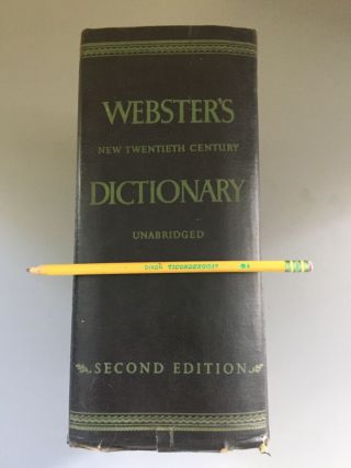 Huge Vintage Webster’s Dictionary 20th Century Unabridged,  Second Ed 1957