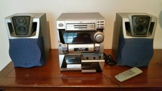 Jvc Mx - J300 Vintage Stereo Receiver Audio 2 Speakers Tape Cd