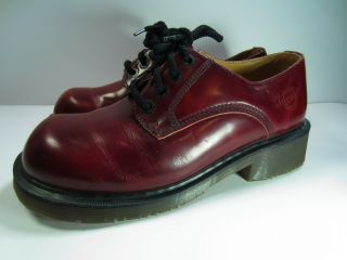 Vintage 1990s Dr Doc Martens Red Oxford Shoe Uk 8 Us Men 