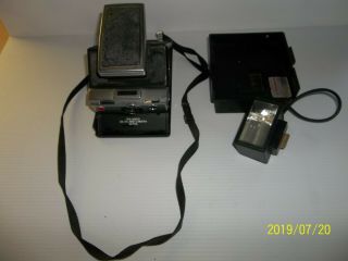 Vintage Polaroid Black Sx - 70 Land Camera Alpha & Itt Magicflash Leather