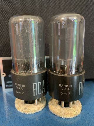 Vintage RCA 6V6 GT Matched Pair 1955 Smoked Glass Hickok Strong 3