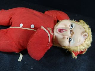 Vintage Rushton star creation Rubber Face Red Bear Plush 8