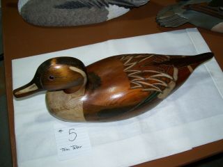 Tom Taber Hand Carved Duck Decoy
