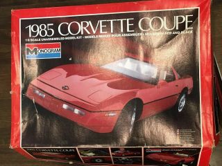 1985 Corvette Coupe Monogram 1/8 Scale Model Kit