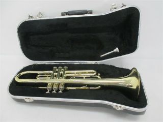 Elkhorn By Getzen Vintage Student Trumpet Sn K131038 W/ Back 3c Mp & Travel Case