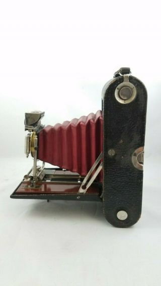 Kodak - No.  4 Folding Pocket Kodak Model A (Red Billows Vintage Camera) 3