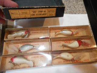 Weber Sn2 Spinning Lure Dealer Box 6 Baits Old Lures