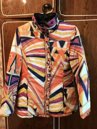 Emilio Pucci Multi - Color Vintage Goose Down Jacket Size 40