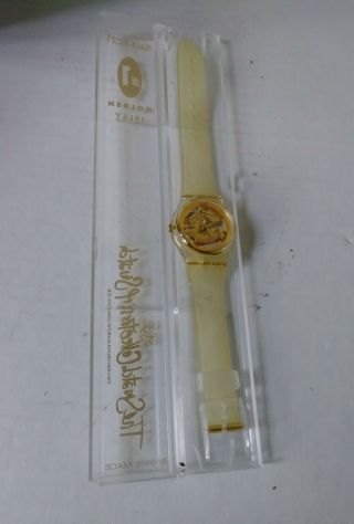 Vintage 1990 Swatch Golden Jelly Package International Collectors Club