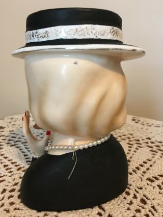 lady head vase headvase JAPAN 5 3/4  contion vintage hard to find 4