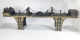 Vintage Marx Busy Bridge Tin Wind Up Toy 1930s ? -,  Needs Belt - Read