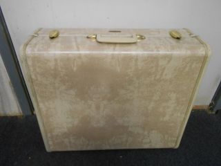 Vintage Marbled Cream / Tan Samsonite Travel Suitcase Luggage 1 Of 4