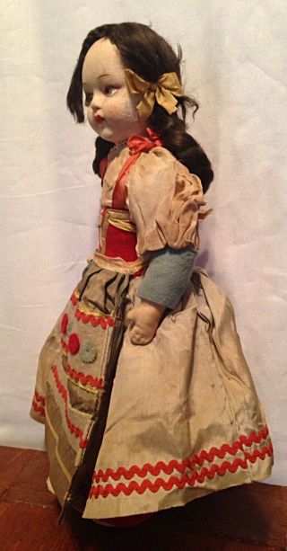 Antique Lenci Felt Doll 12.  5 