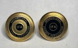 Vintage & Rare Ifa International Frisbee Association Gold Pin Pinback