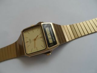 Rare Vintage Casio Alarm Chronograph Analog - Digital AQ - 450G Men ' s Watch. 2