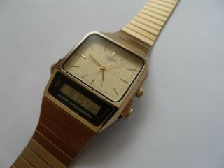 Rare Vintage Casio Alarm Chronograph Analog - Digital AQ - 450G Men ' s Watch. 6
