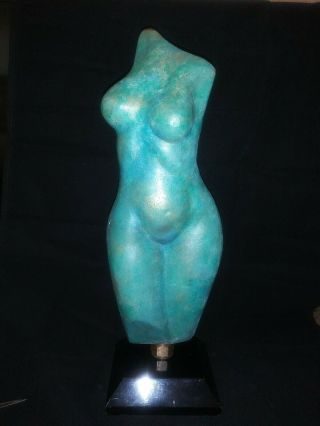 Vintage Large Metal Sculpture Nude Female Woman Model Modernism 15 " 10 Lbs
