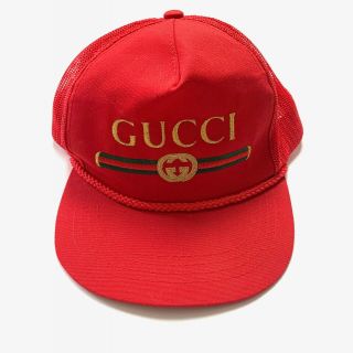Rare Vtg 1980s - 1990s Bootleg Gucci Snapback Hat Trucker Supreme Mesh 80s 90s
