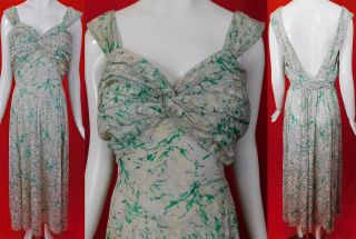 Vintage Vanity Fair Nylon Tricot Lingerie Blossom Print Negligee Nightgown Nwt
