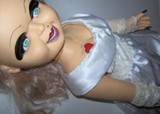 Vintage 1998 Tiffany Bride Of Chucky Spencer Gifts Doll With Stand - 24 " Tall