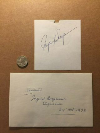 Ingrid Bergman Rare Vintage Autograph Casablanca Notorious
