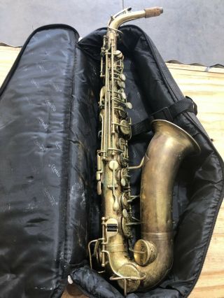 Antique Vintage Alto Saxophone With Soft Case