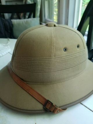 Abercrombie & Fitch His Majesty Pith Helmet Made In England Safari Hat Vintage