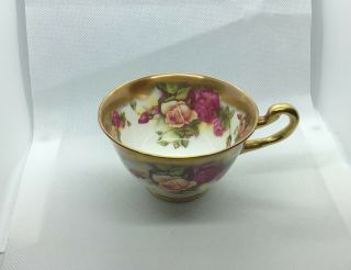 Vintage Royal Chelsea ‘golden Rose’ 4 Inch Teacup Tea Cup Set Of 4