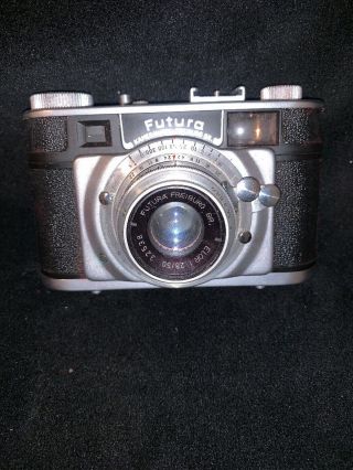Vintage 35mm camera Futura Prontor S V Germany W/ Case 2