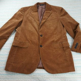 Vtg Brooks Brothers Corduroy Sport Coat 42l Cotton Tan 2 Button Blazer Jacket
