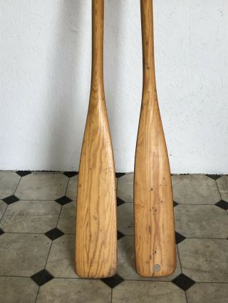 Vintage Wooden Boat Oars