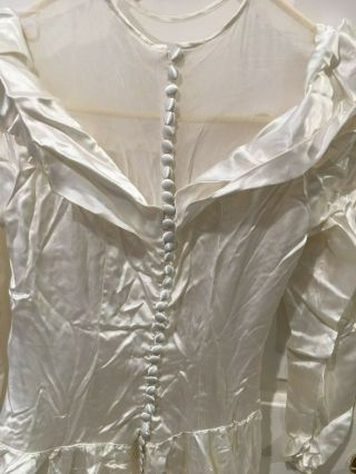 Vintage 1946 Satin Bridal Gown Veil and Head Piece/Crown - 6